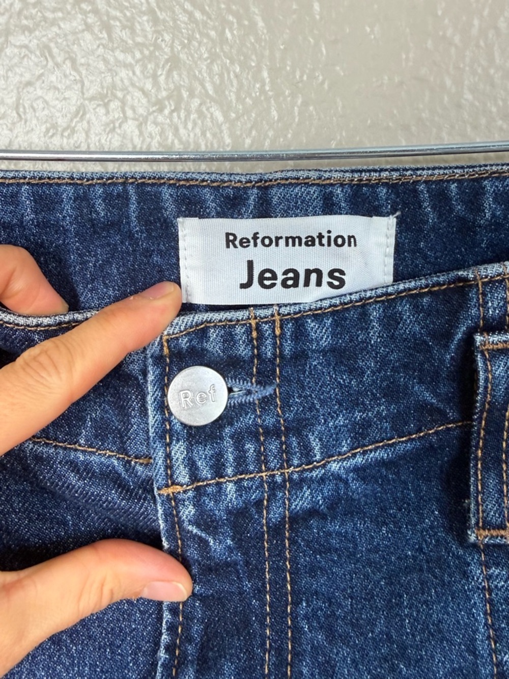 REFORMATION Jeans Amie Seamed High Rise Skinny Jean, 28 Straight - Picture 4 of 5
